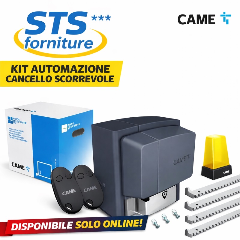 CAME U2313 Kit Automazione Scorrevole 800Kg 230V + 4mt Cremagliera Acciaio - immagine 2