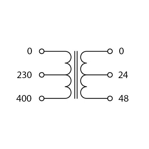 Trasformatore di Sicurezza 200VA 230/400V 0-24-48 - immagine 2