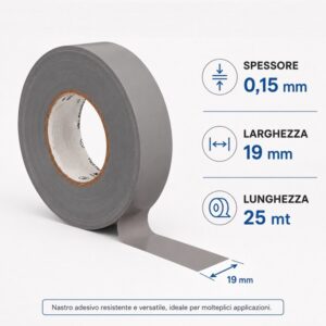 Nastro Isolante 19x25 Grigio