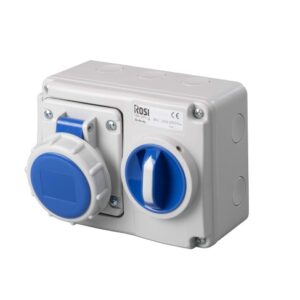 Presa CEE Interbloccata 2P+T 16A IP67 con Scatola Parete