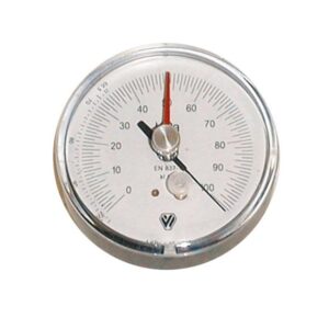 Vacuometro di Ricambio D.80 con Attacco posteriore 1/8" NPT