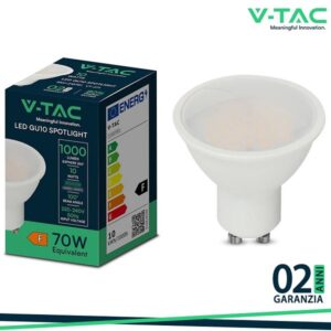 Lampada Led 10W GU10 110° Luce Calda 1000 Lumen