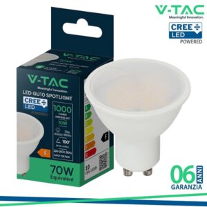 Lampada Led 10W GU10 110° Luce Fredda 1000 Lumen