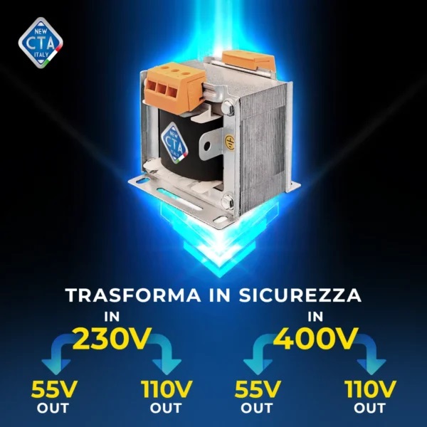 Trasformatore di Sicurezza 150VA 230/400V 0-55-110 - immagine 4