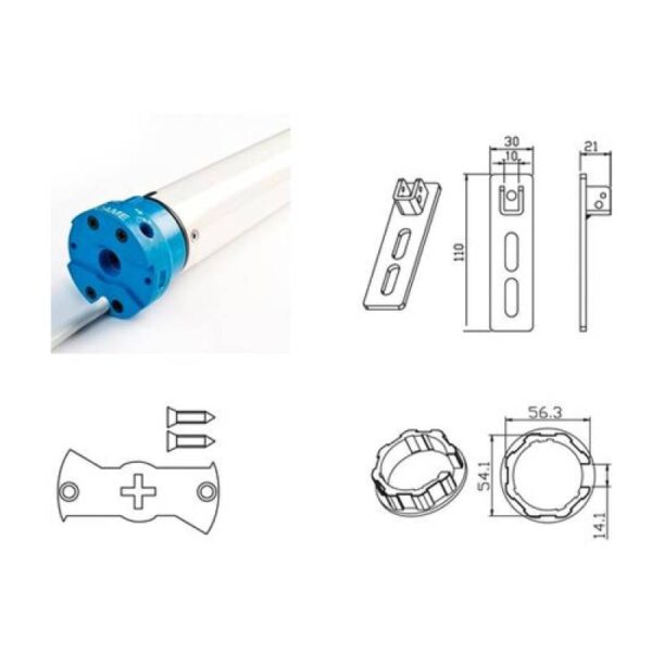 CAME Kit Mondrian 5 50Nm con perno Q per Tapparelle e tende - immagine 5