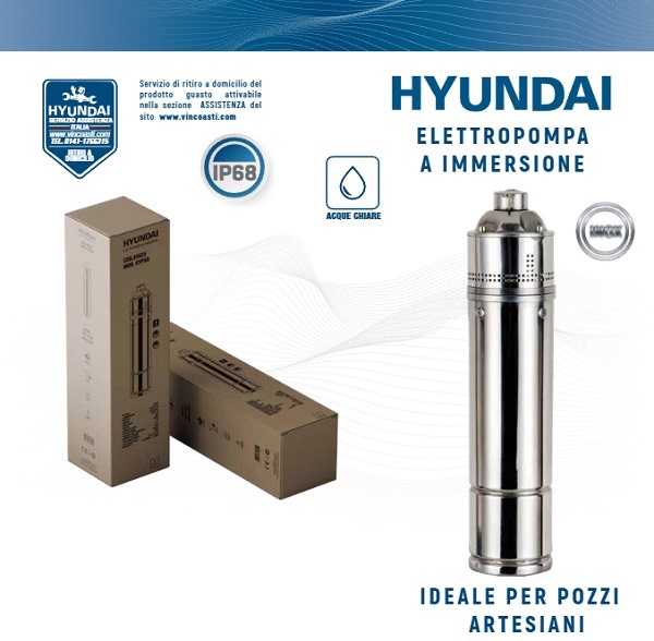 Elettropompa a Siluro in Acciaio INOX 1HP KYPS4 per pozzi Artesiani