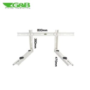 Coppia Mensole per Climatizzatore 470x380x800 con Traversa Portata 155Kg