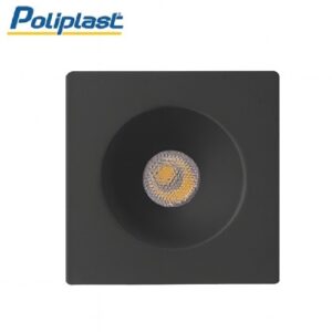 Mini Spot Led 3,5w 300 Lumen 230V IP54 Quadrato Nero Nerina Natura