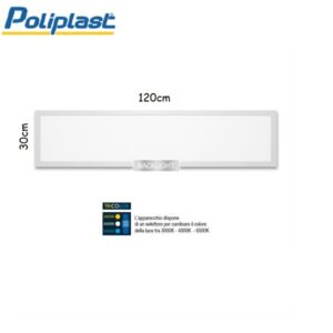 Pannello LED 30x120 40w Tricolor 4800 Lumen Gemma UGR 19