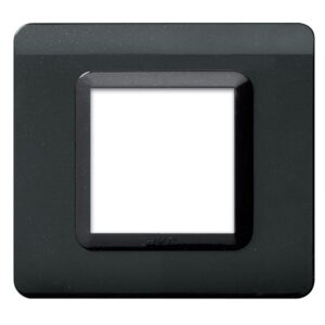 Placca tecnopolimero, S44 colore grigio lucido - 2 Mod.