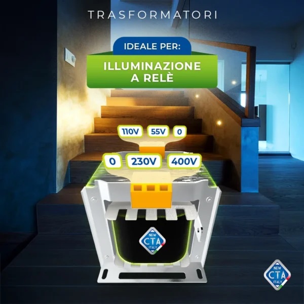 Trasformatore di Sicurezza 150VA 230/400V 0-55-110 - immagine 6