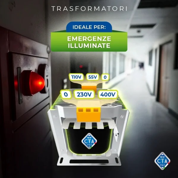 Trasformatore di Sicurezza 150VA 230/400V 0-55-110 - immagine 7