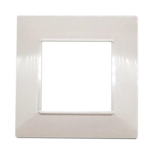 Placca 2M Bianco per Scatola Rotonda Compatibile Plana