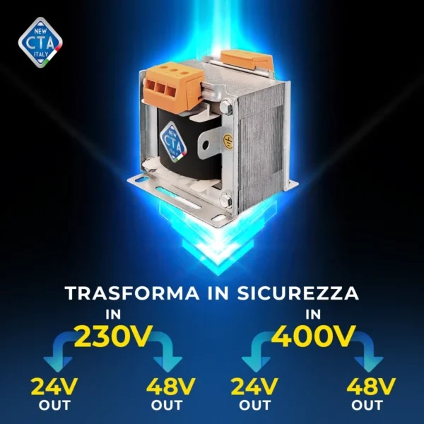 Trasformatore di Sicurezza 200VA 230/400V 0-24-48 - immagine 8
