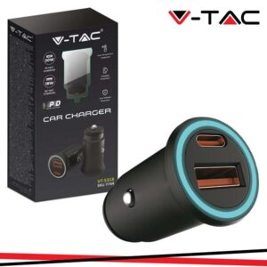 Caricatore da auto 1 USB A + 1 USB C 18w