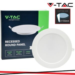 Pannello LED Incasso 12w Luce Fredda 6000k Diam 197 1200 Lumen