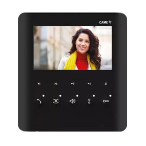 Videocitofono vivavoce con tasti soft-touch, display LCD da 5”, Nero