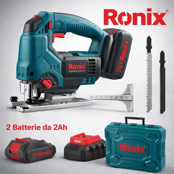 Seghetto alternativo a batteria 20v 25,4mm 2 batterie 2ah incluse