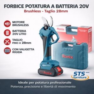 Potatore a batteria senza spazzole da 20 V da 28mm con batteria 20V 2A Inclusa