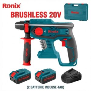 Kit martello perforatore brushless 20v 2,2j con 2 batt.4ah