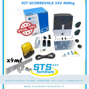 KIT Automazione Scorrevole CAME BXL 400Kg 24V+4mt Cremagliera
