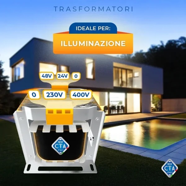 Trasformatore di Sicurezza 200VA 230/400V 0-24-48 - immagine 10