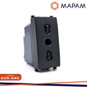 BPresa 2P+T 16A Compatibile Arké Nero