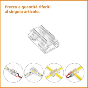 Connettore multifunzione Universale per strisce 10mm 12-24V SMD e COB
