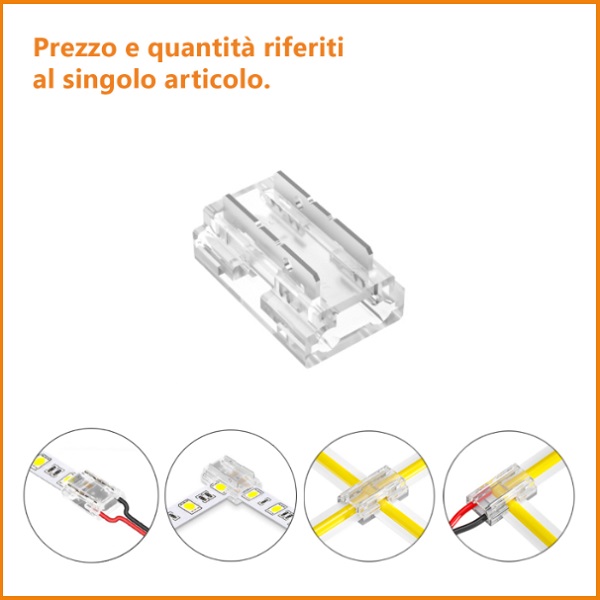 Connettore multifunzione Universale per strisce 10mm 12-24V SMD e COB
