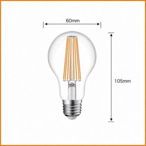 Lampada Goccia LED a Filamento E27 15w Luce Calda 2500 Lumen