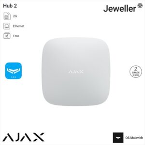 Centrale HUB Antifuro Senza Fili Ajax HUB2 2G 2xSIM CAM