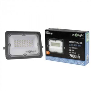 Proiettore Led 20W Luce Natura Nero SLIM 2000 Lumen