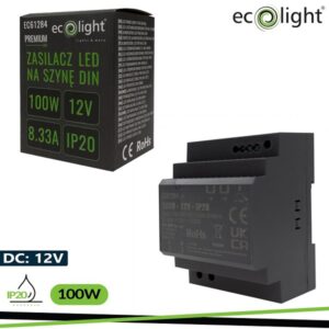 Alimentatore da Guida DIN Premium 12V 100w