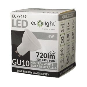 Lampada Led 8W GU10 110° Luce Natura 720 Lumen