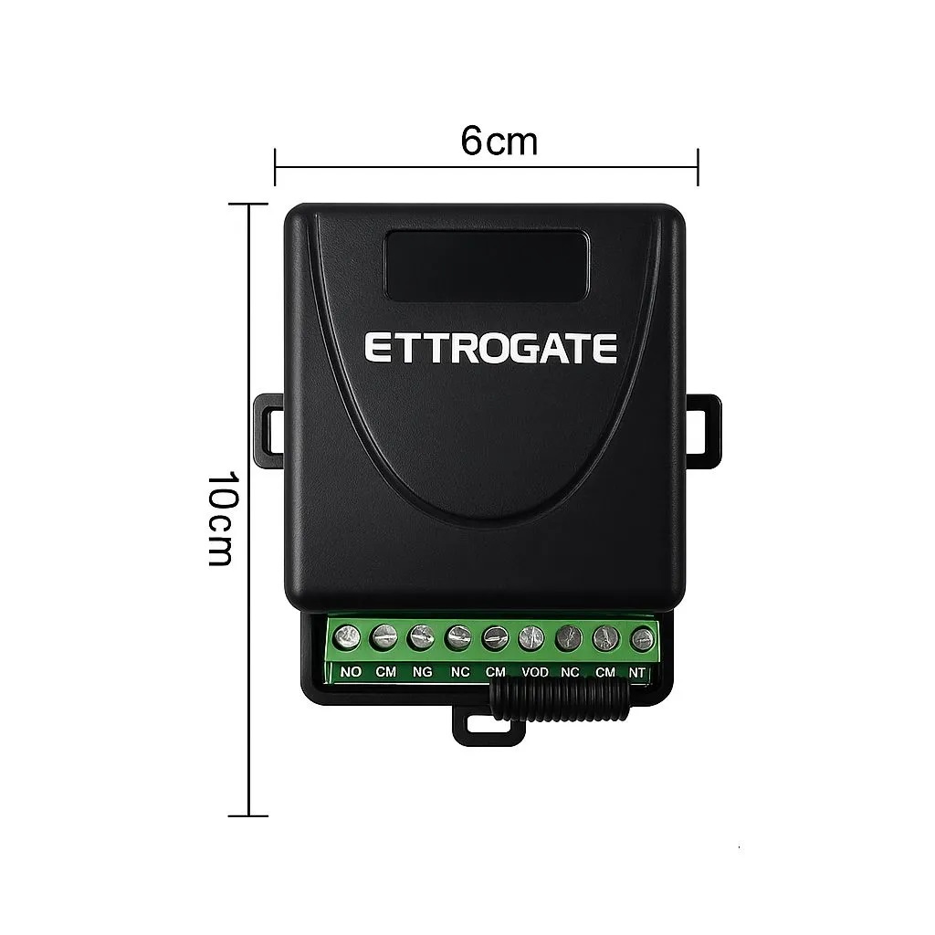 Kit Ricevente Radio 2 Canali Codice Fisso 433,92 + 2 Telecomandi Da Interno - immagine 2