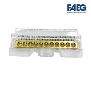 Morsettiera Distribuzione 1x63A 11 Fori 6 Moduli