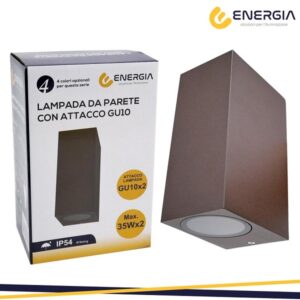 Applique LED Bidirezionale IP54 Corten Squadrato 2xGU10