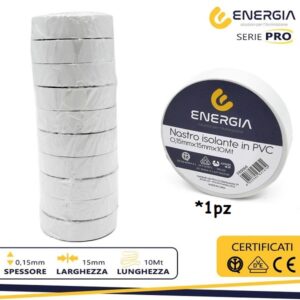 Nastro Isolante 15x10 Bianco