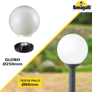 Globo Diam. 25 Bianco G250 Base Moderna