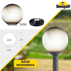 Globo Diam. 25 Fumè G250 Base Moderna