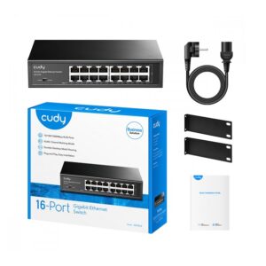 Switch Gigabit Ethernet a 16 Porte con Attacco Rack