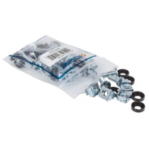 Kit 20 Viti, 20 Dadi e 20 Rondelle per Montaggio Rack Silve