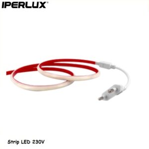 Strip LED COB 230V 15w/mt Luce Natura 1500 Lumen/mt IP65