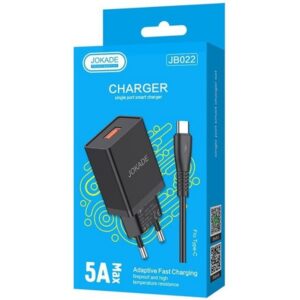 Caricabatterie da Rete Fissa Fast Charger 5A 1x USB + Cavo Type-C