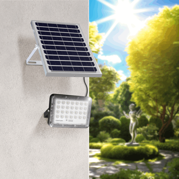 Proiettore LED 20w Luce Natura con Pannello Solare 2700 Lumen - immagine 2