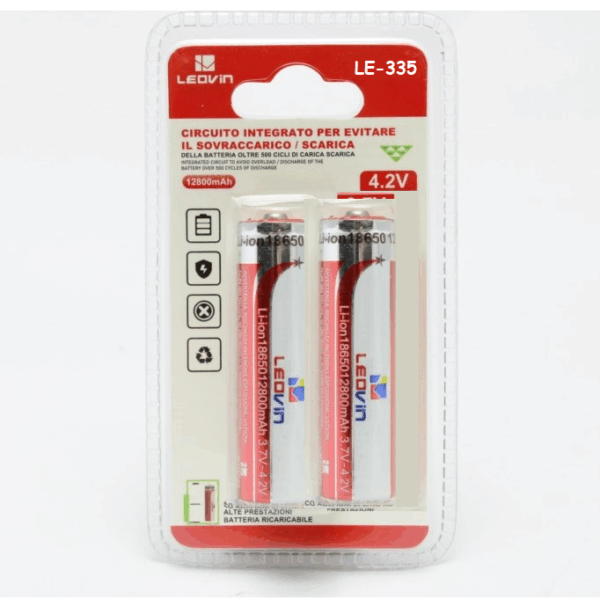 Batteria 18650 3,7V 12800mAh 2pz
