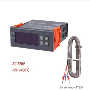Controllo Temperatura Digitale Riscaldamento Raffreddamento 230V con sonda sensore PT100