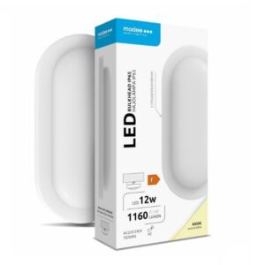 Plafoniera LED Ovale Bianca 12w Luce Natura IP65 1080 Lumen