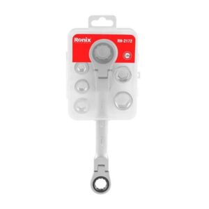 Set di Chiavi a Cricchetto Doppia Flessibile 7in1