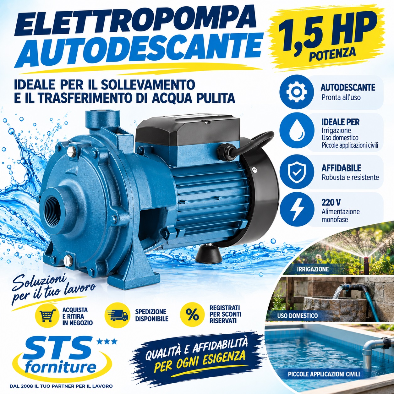 Elettropompa Autodescante Ronix HP1,5 - immagine 2